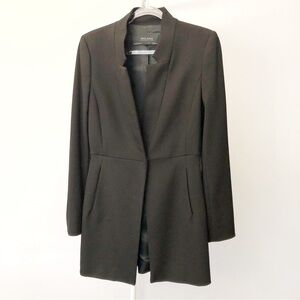 ZARA Black Minimalist Contemporary Workwear Blazer Jacket. Size XS.